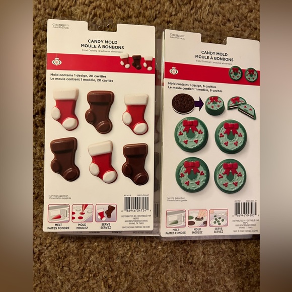 Lot of Holiday Candy chocolate molds, coin and push pop decor kits - Picture 2 of 4